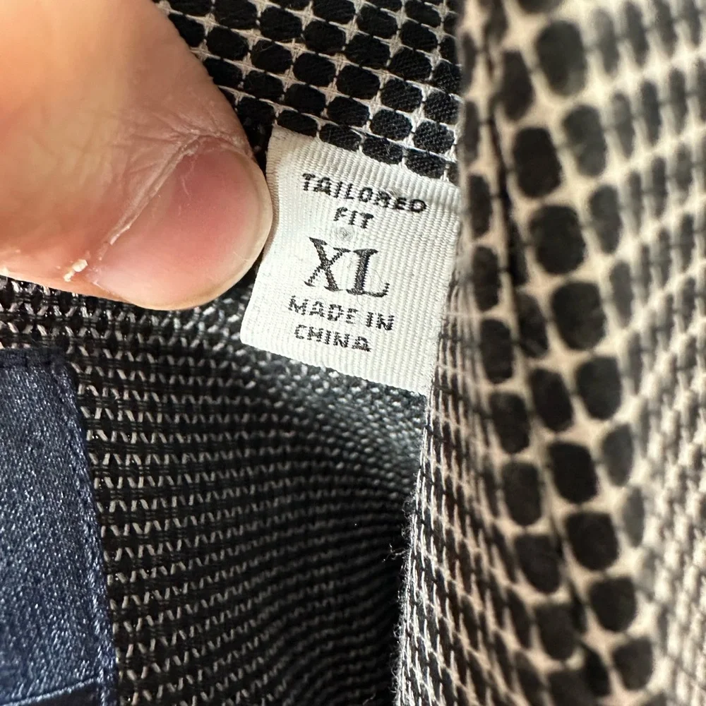 Robert Graham Modern Americana Men's XL Tailored Fit Black Dot Knowledge - Picture 5 of 10